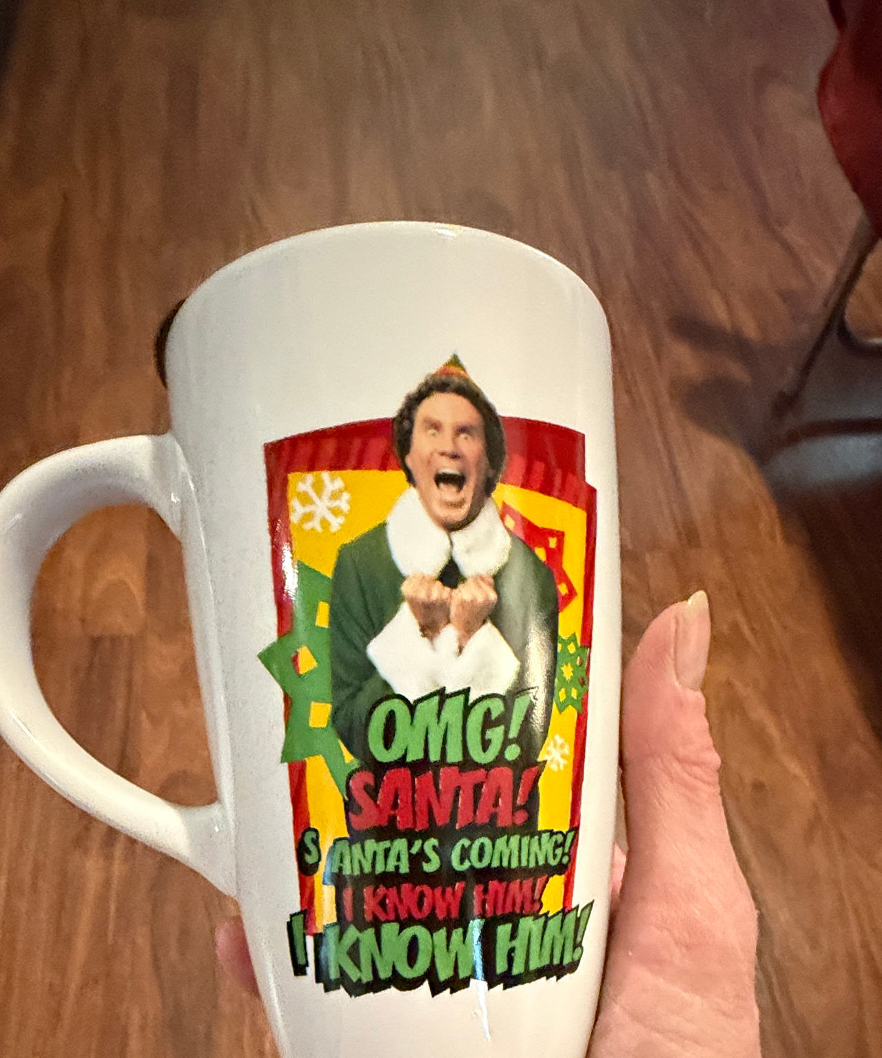 Elf Movie Buddy the Elf "I Know Him" Latte Mug