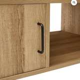 New Mainstays Modern Hairpin Rectangle Coffee Table Oak - Image 6