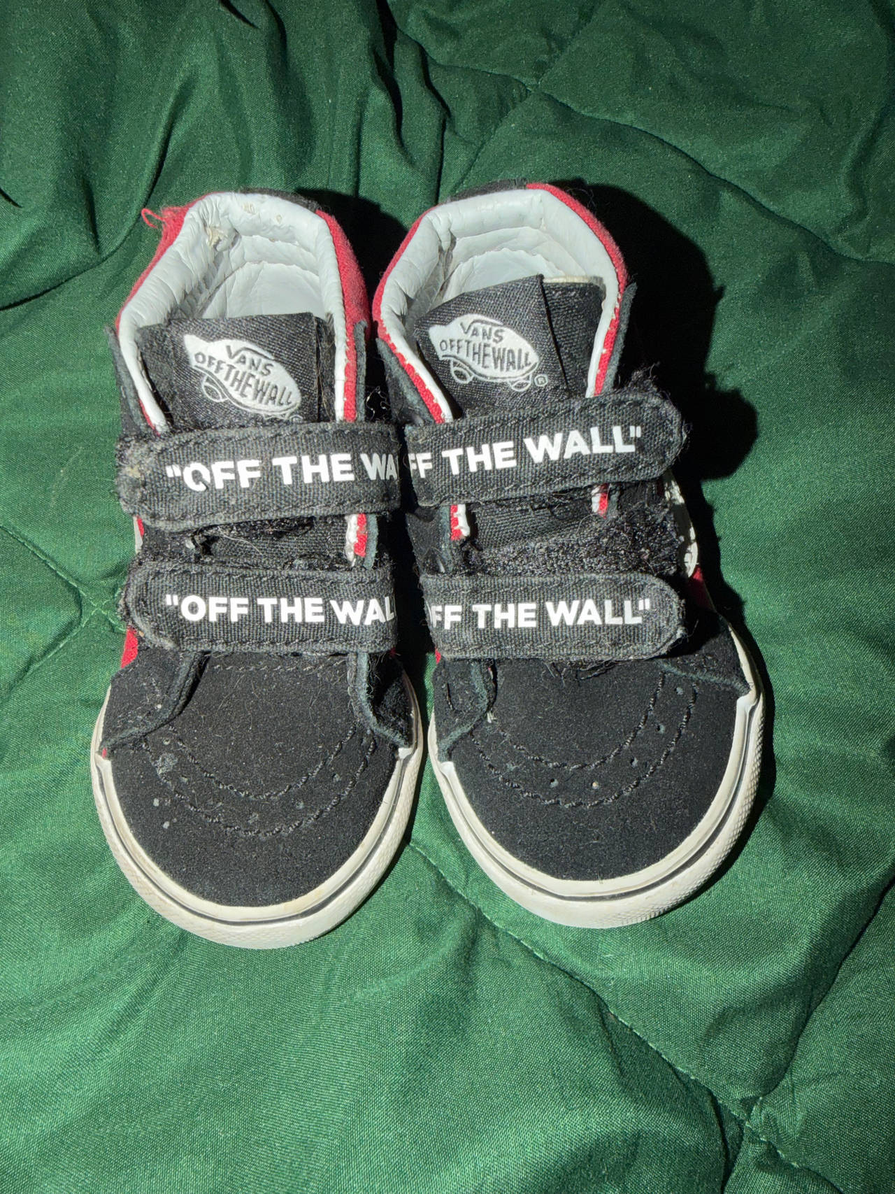 Vans Toddler Sk8-Hi Reissue V Off The Wall Black Red- Sz 5