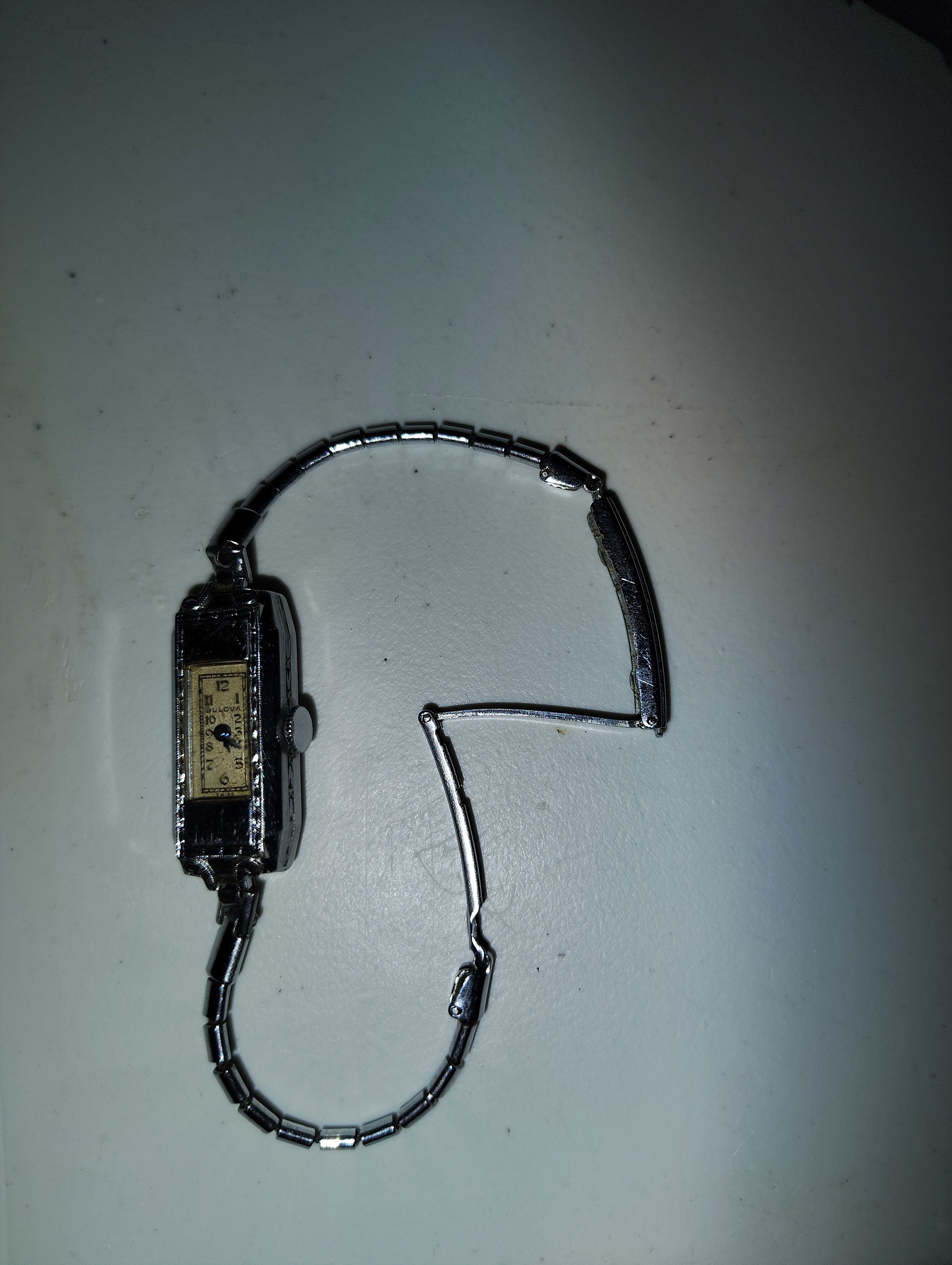 Vintage Bullova white gold Ladies Wristwatch 1920/1930’s