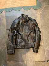 HWK Black Leather Motorcycle Jacket - Image 1