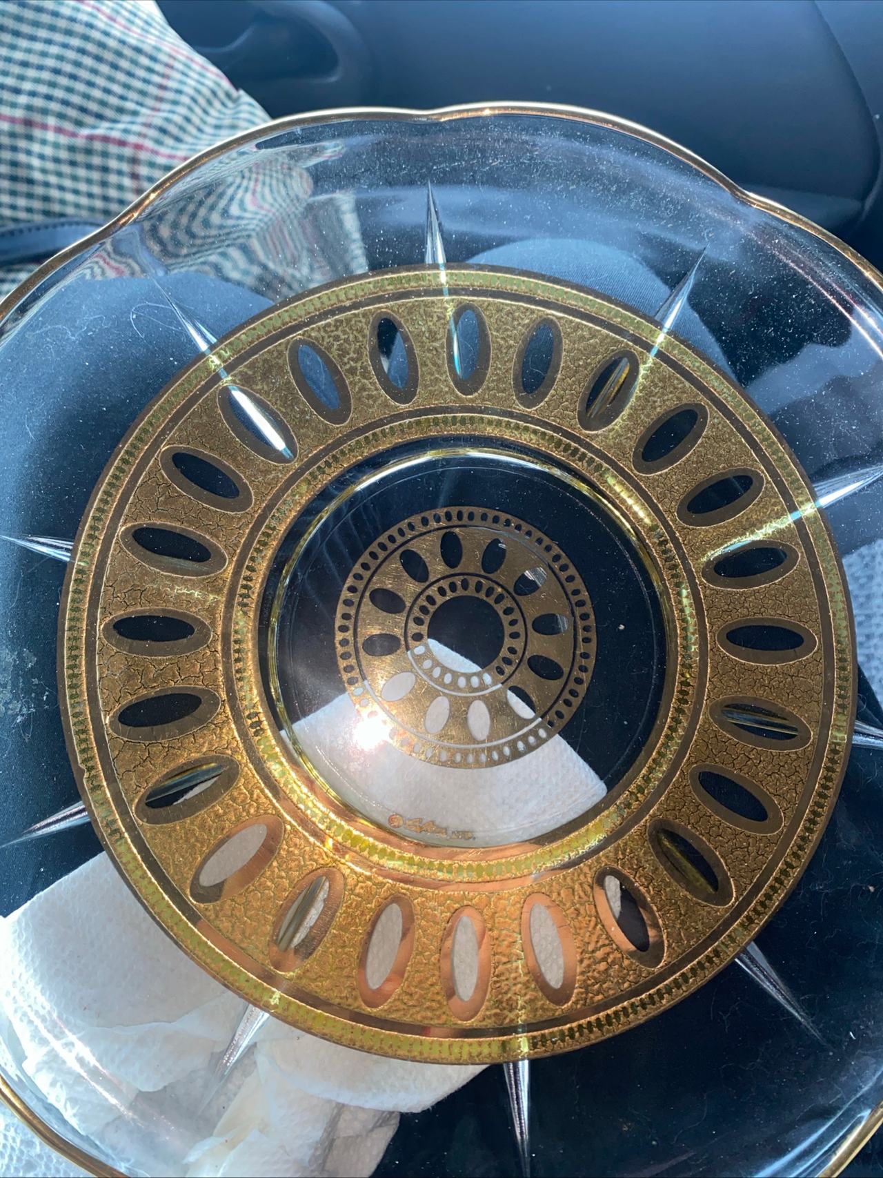 Culver Gold Encrusted Glass Bowl
