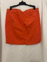 Tommy Hilfiger Orange Cotton Skirt - Image 3