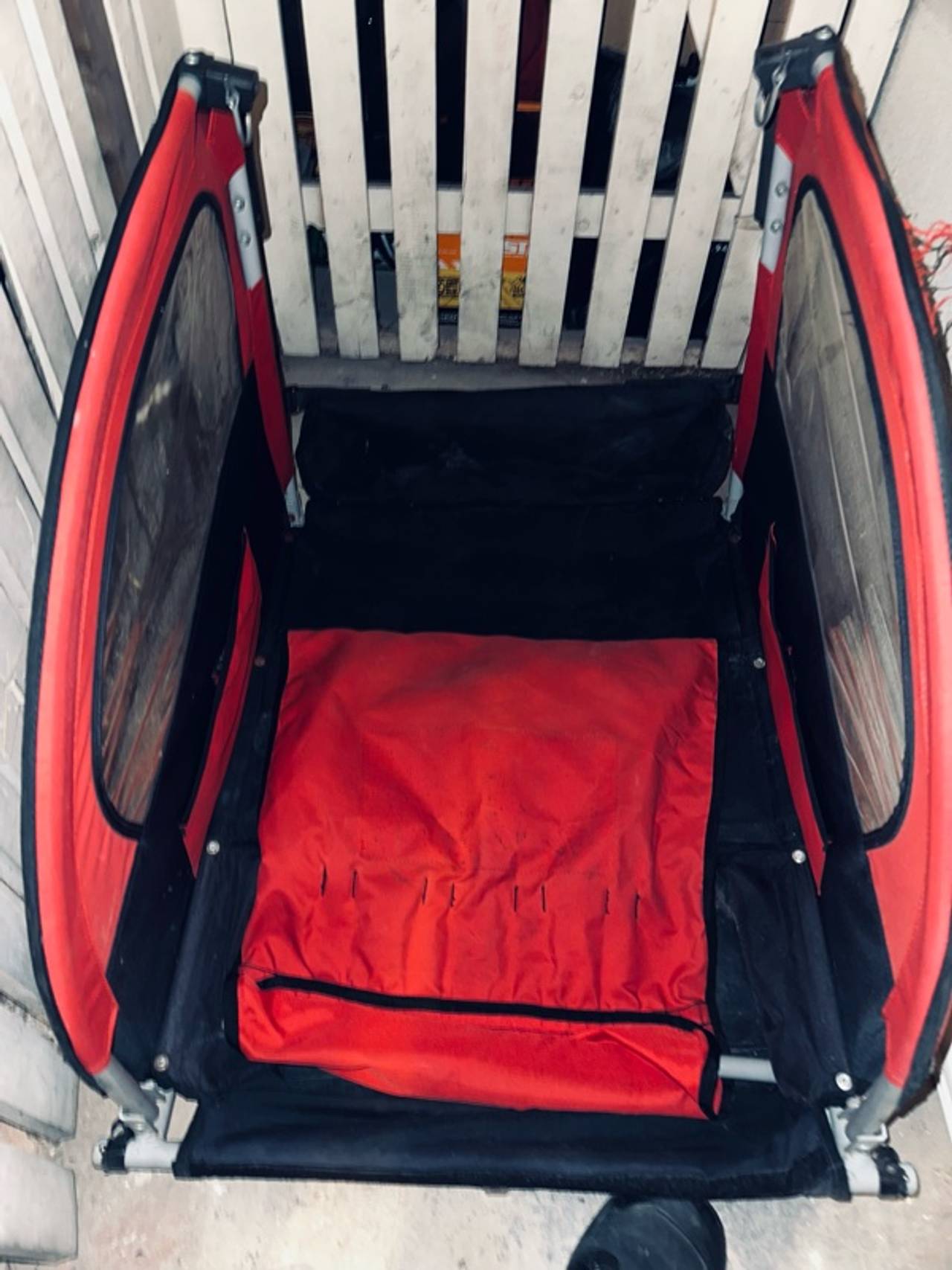Child & Pet Bike Trailer Red Oxford Fabric Vida XL