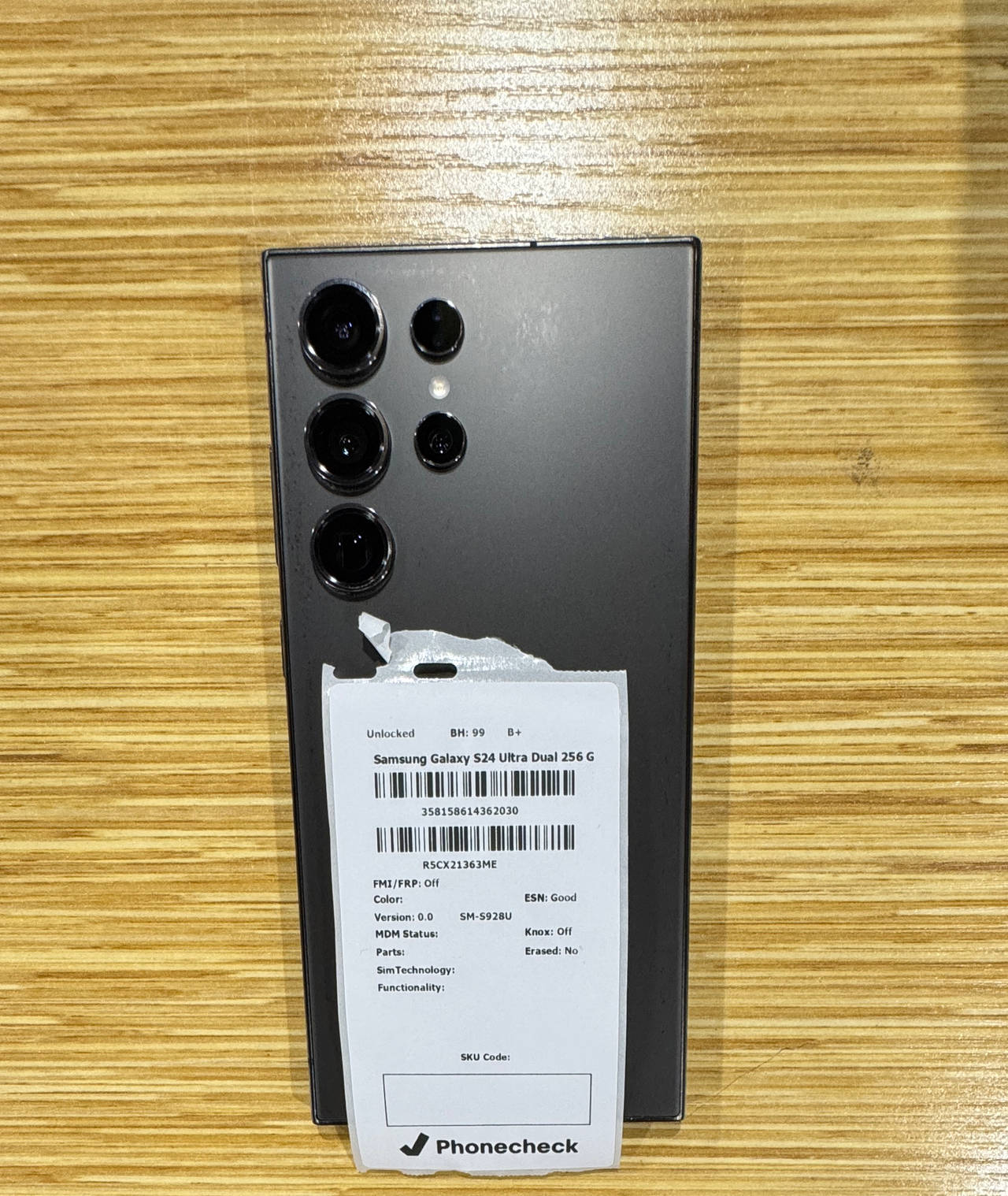 Samsung Galaxy S24 Ultra 256GB Unlocked 99% Battery