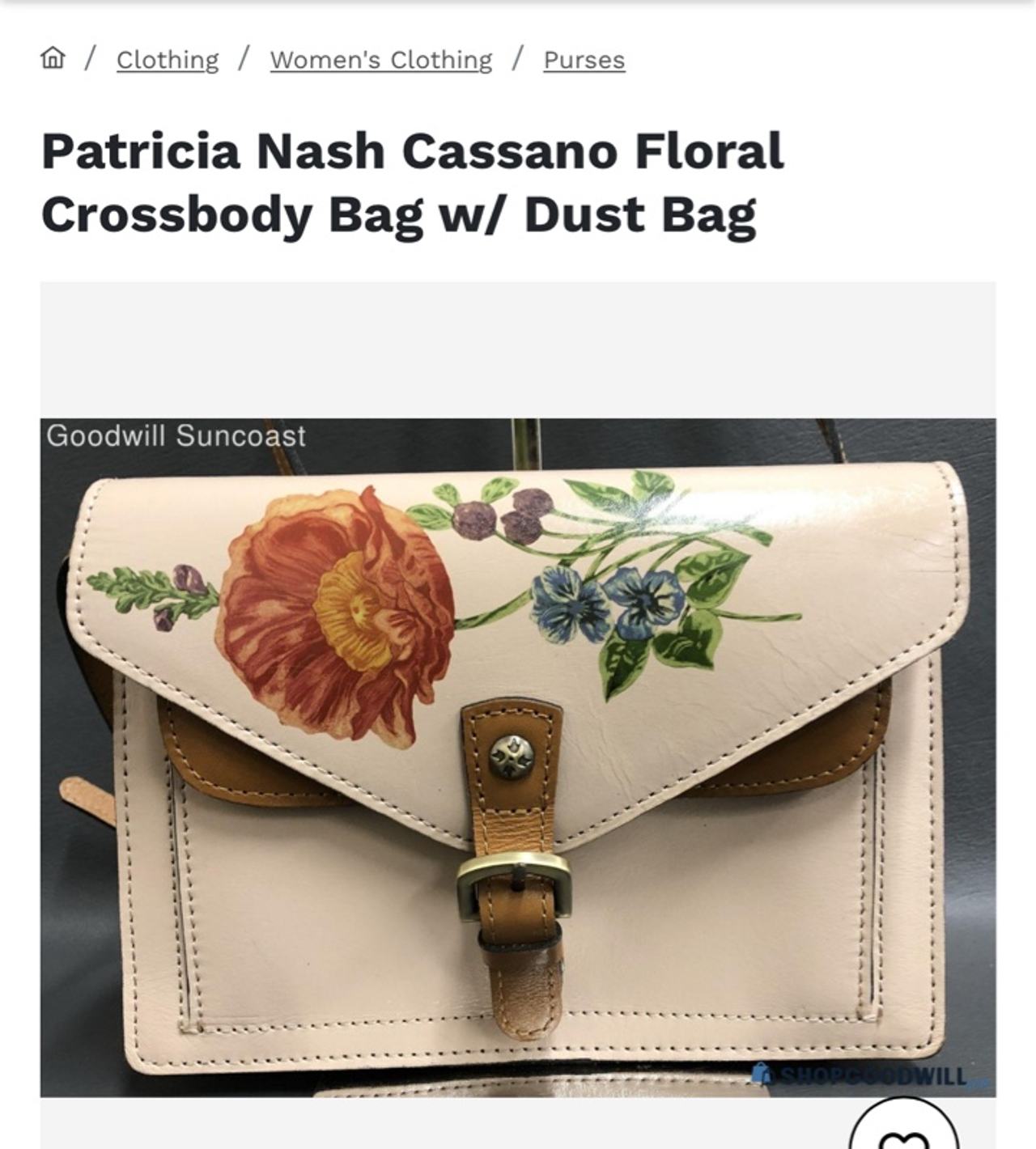Patricia Nash Cassano Floral Crossbody Bag
