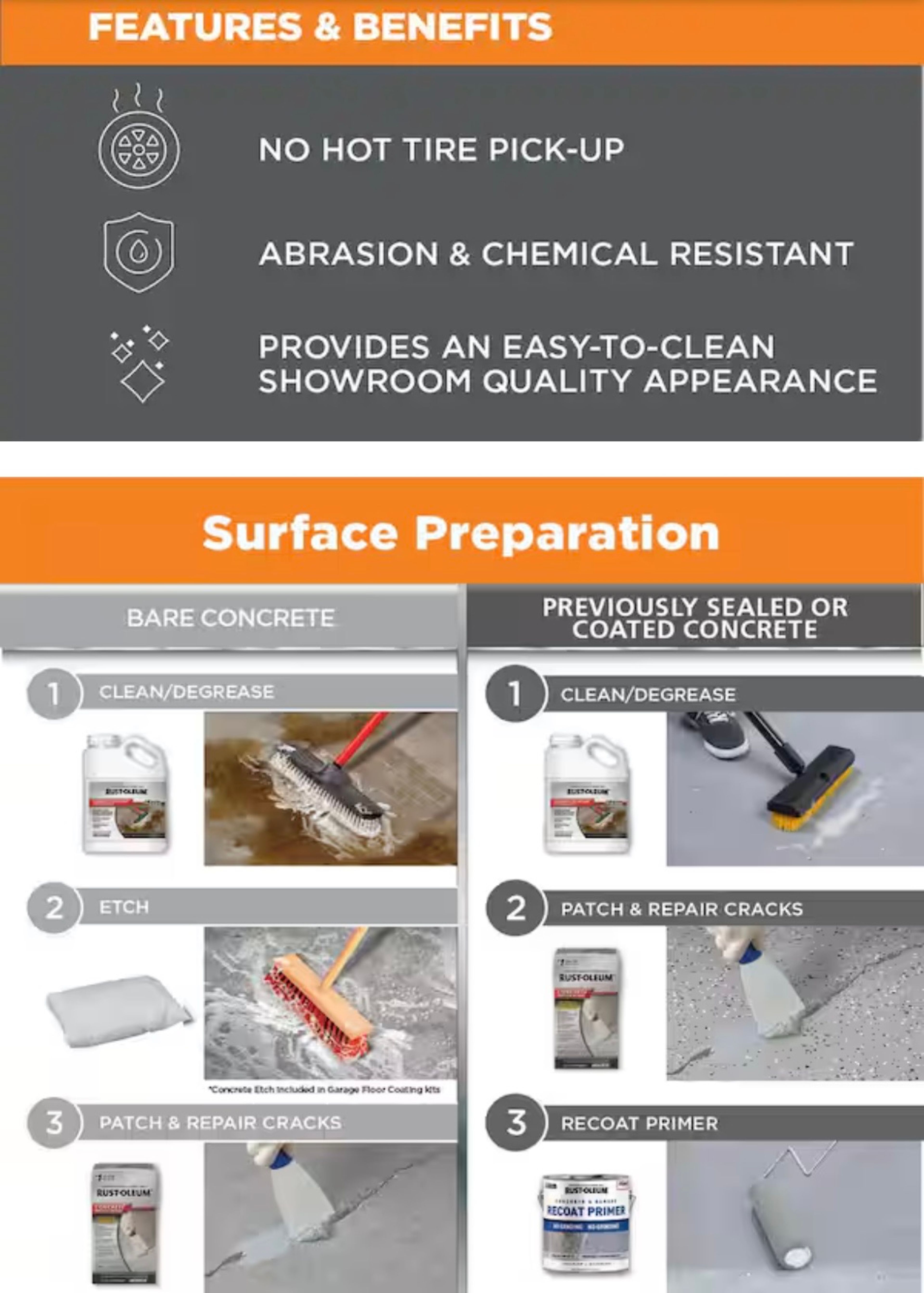 Rust-Oleum EpoxyShield 90 oz. Clear High-Gloss 2-Part Epoxy Interior Low VOC Premium Concrete Garage Floor Paint Top Coat Kit - Image 6