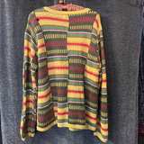 ORVIS Vintage Knit Button Up Autumn Colored Womens Cardigan, size us Medium - Image 4