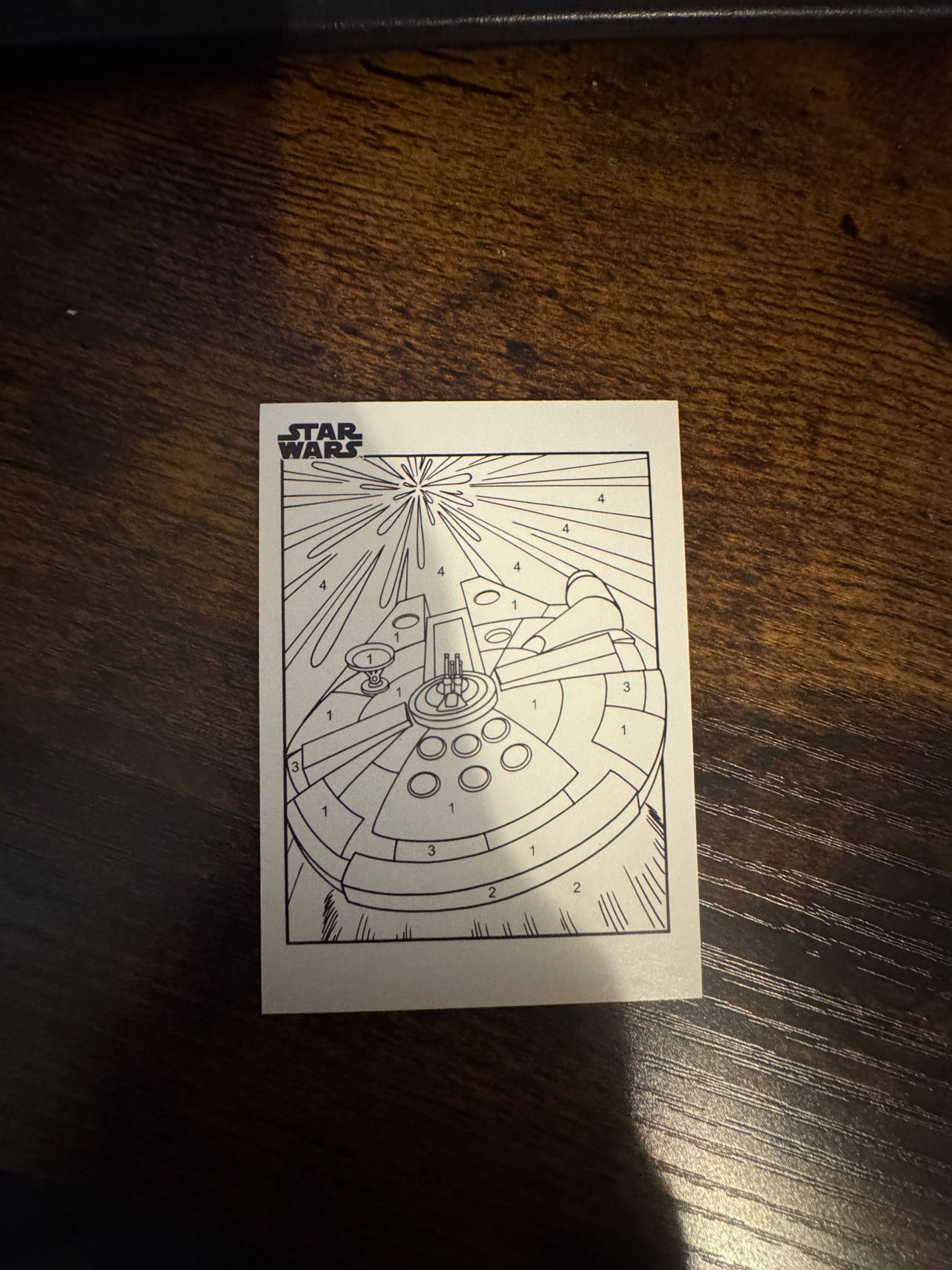 Star Wars Paint by Number Card