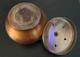 Vintage Copper Potpourri Bowl with Brass Handles - Image 4