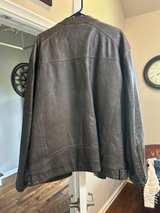 Black Rivet Leather Jacket for Men - Image 3