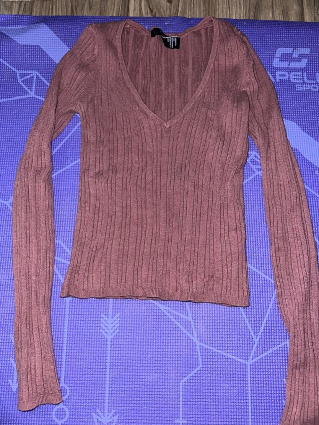 Ribbed V-Neck Sweater