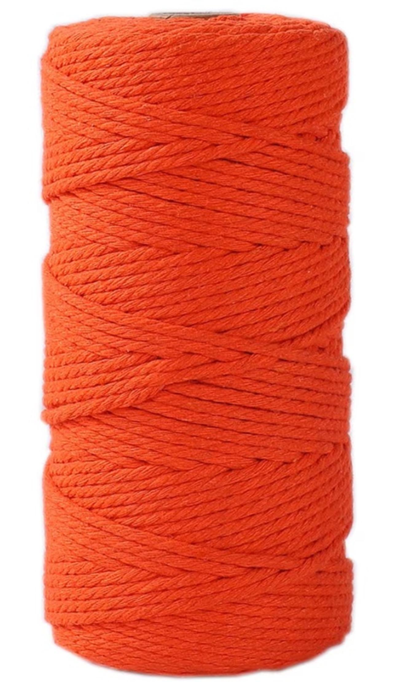 Orange Macrame 2-Pack 3mm x 109Yards Colored Cotton Rope Colorful Cotton Cord