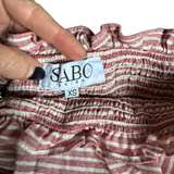 Smocked Off-the-Shoulder Striped Mini Dress - Image 4