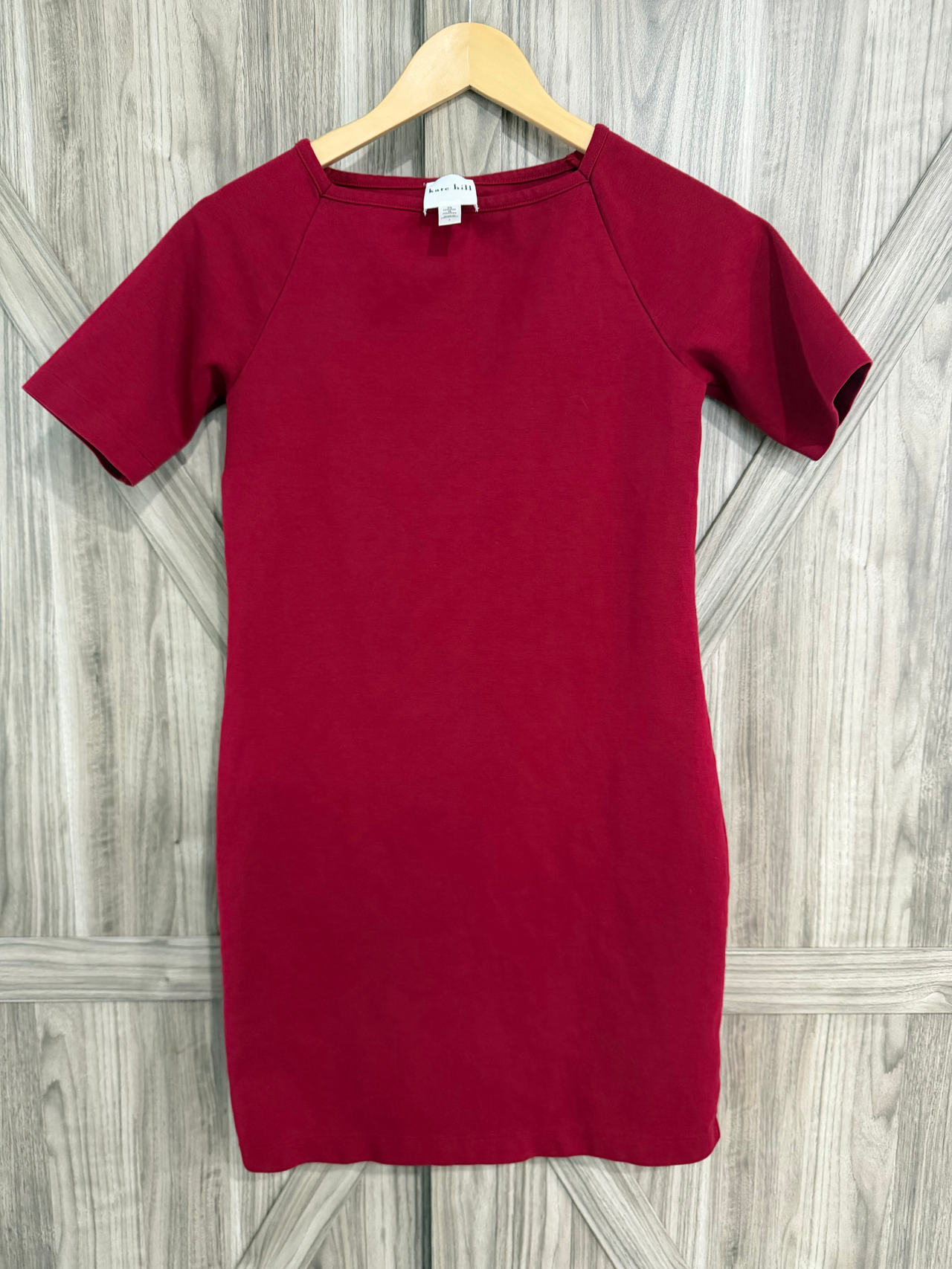 Kate Hill Short Sleeve Boat Neck Sheath Dress size Small