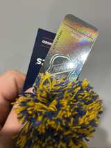 Fanatics Buffalo Sabres Royal/Gold Pom Cuffed Knit Hat - Image 3