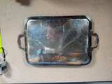 Vintage Silver Plated Serving Tray with Handles - Image 5