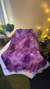 Purple Tie Dye Crinkle Scarf - Image 2