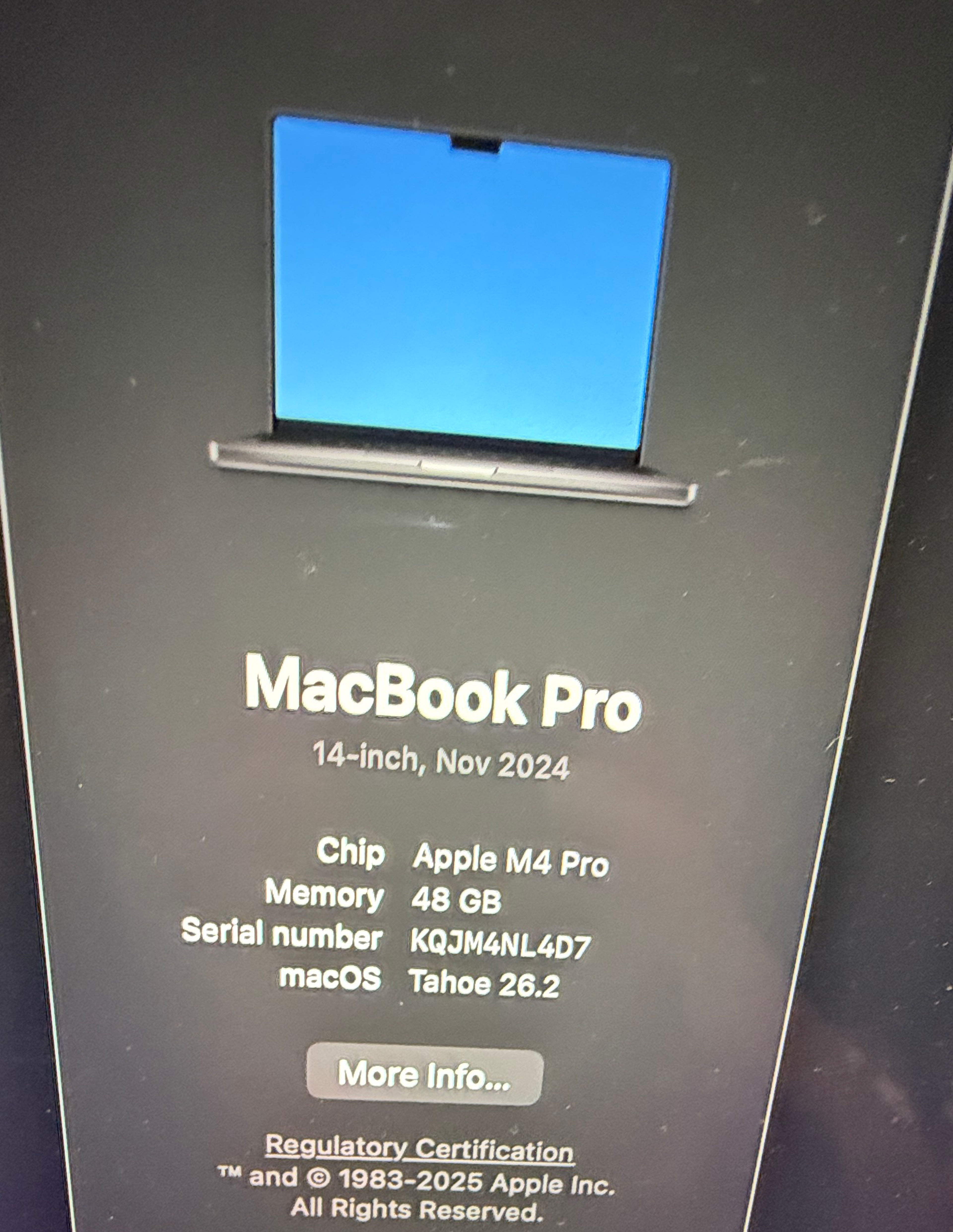 Apple MacBook Pro 14-inch (M4 Pro, Nov 2024)