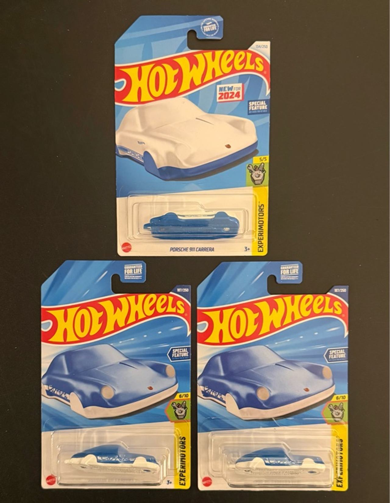 Hot Wheels Porsche 911 Carrera Clip Lot of 3