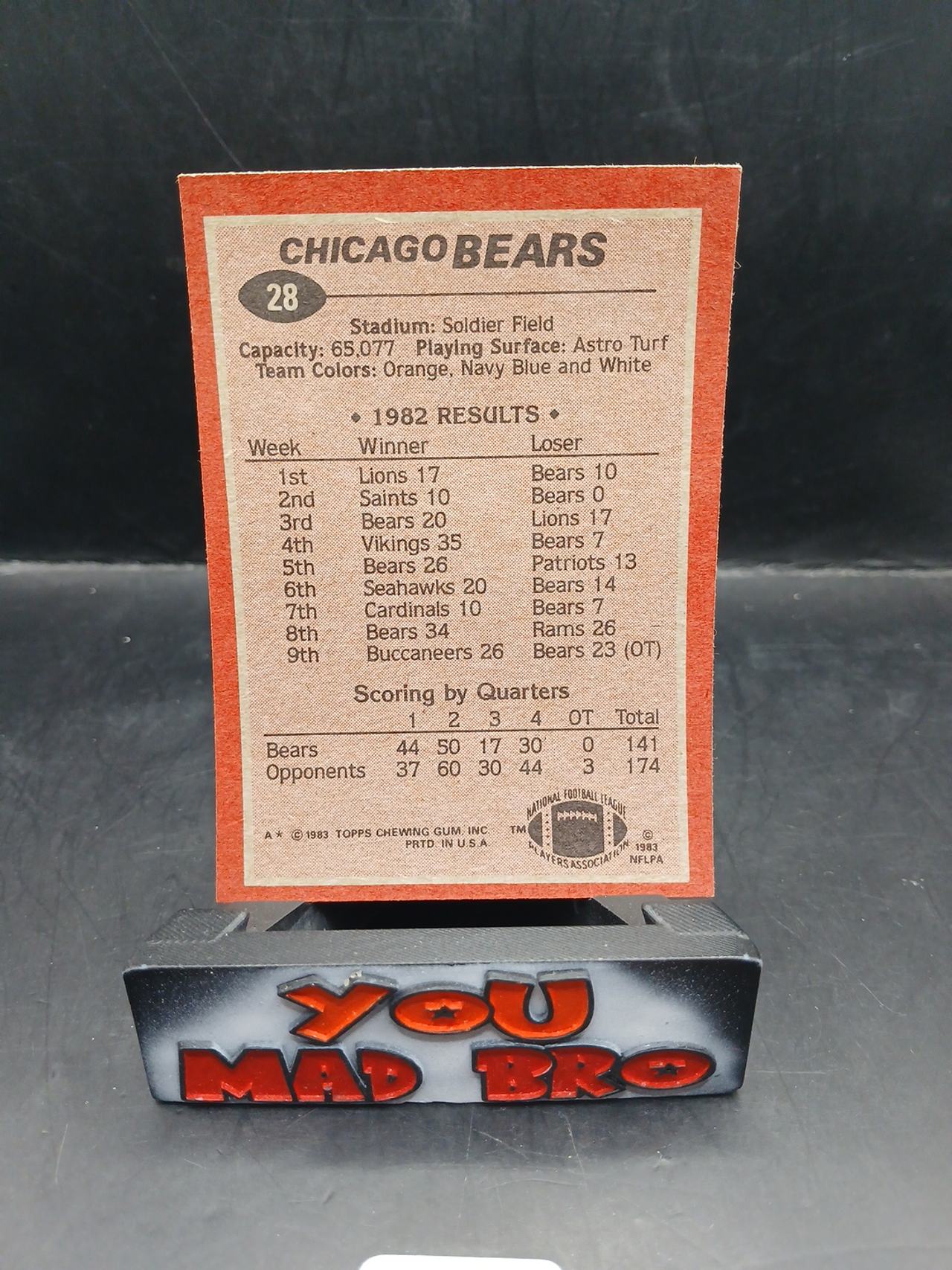 1983 Topps Chicago Bears Team Leaders #442 Walter Payton