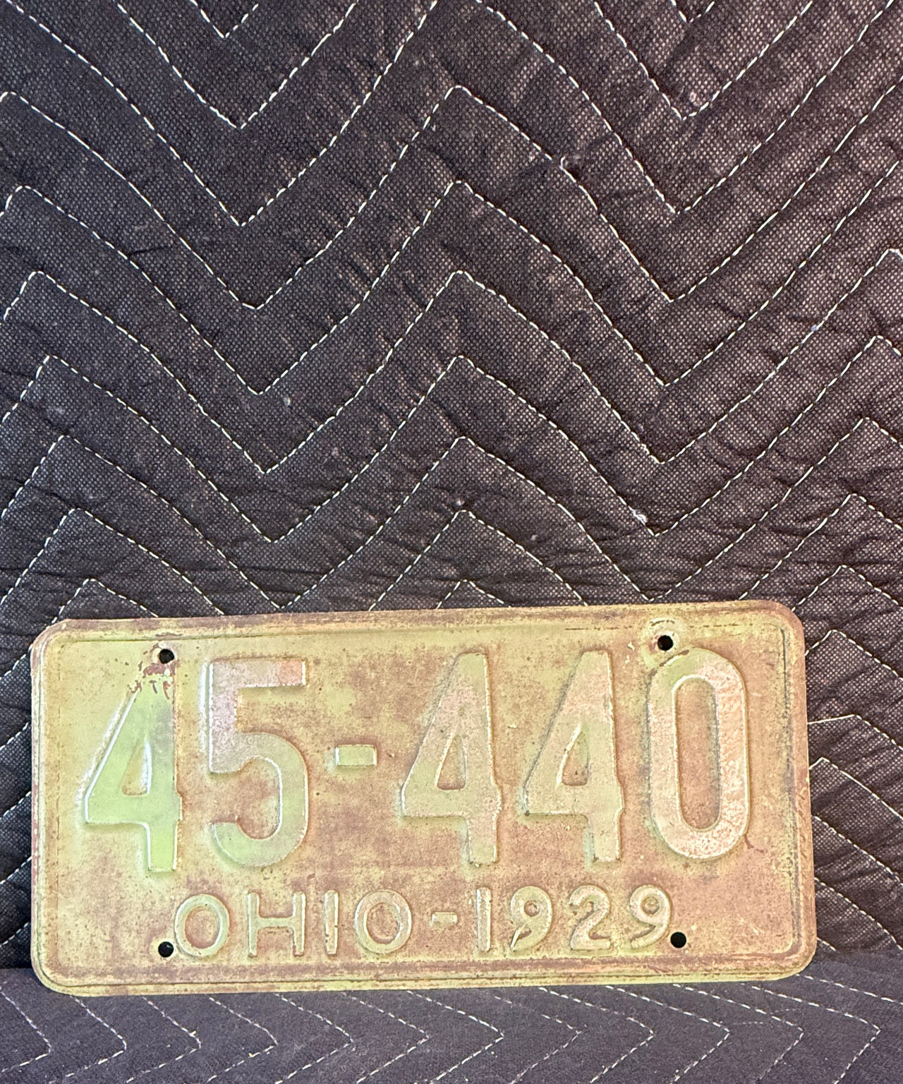 1929 Ohio License Plate