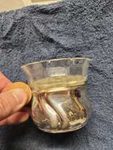 Vintage Glass Cup with Silver Plated Holder and Wood Handle - Image 6