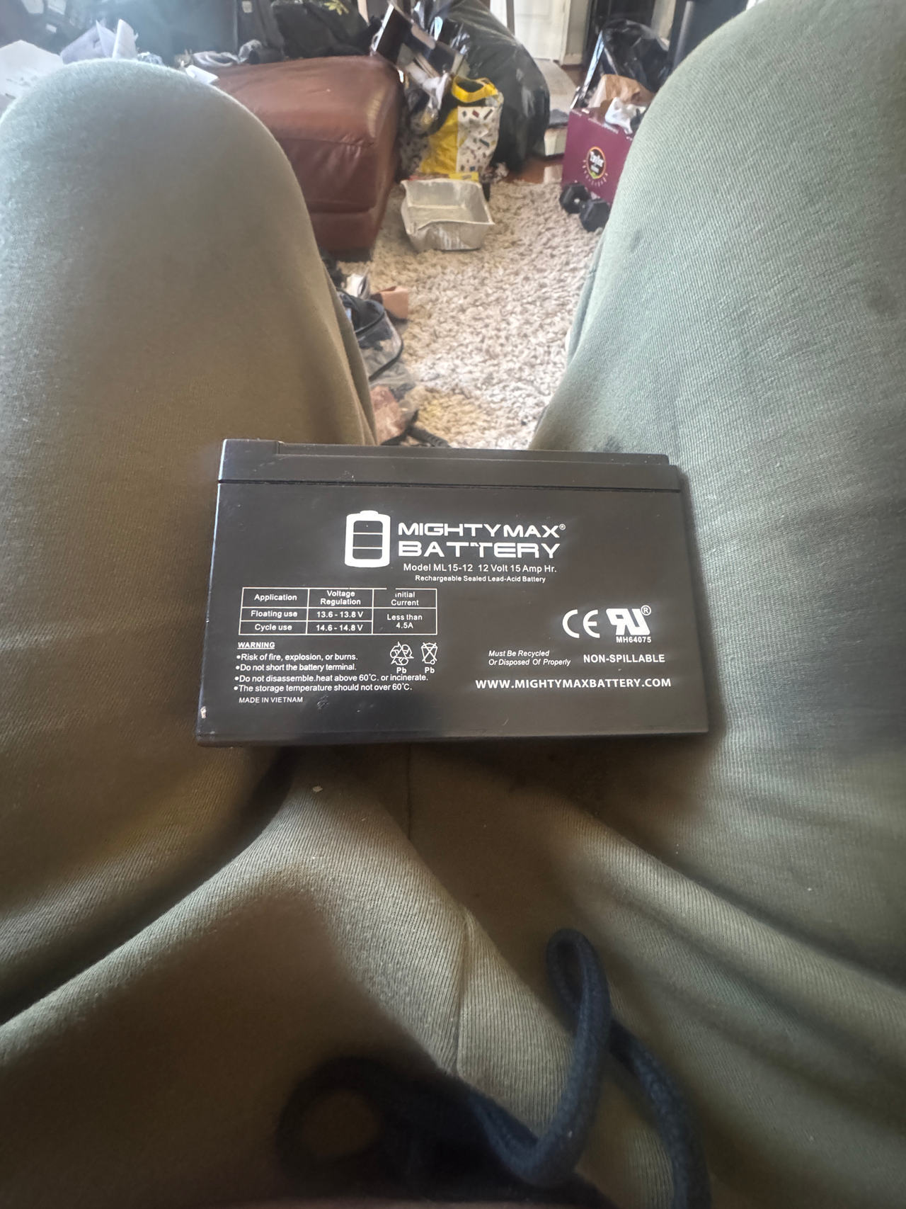 Mighty Max ML15-12 12V 15Ah Battery