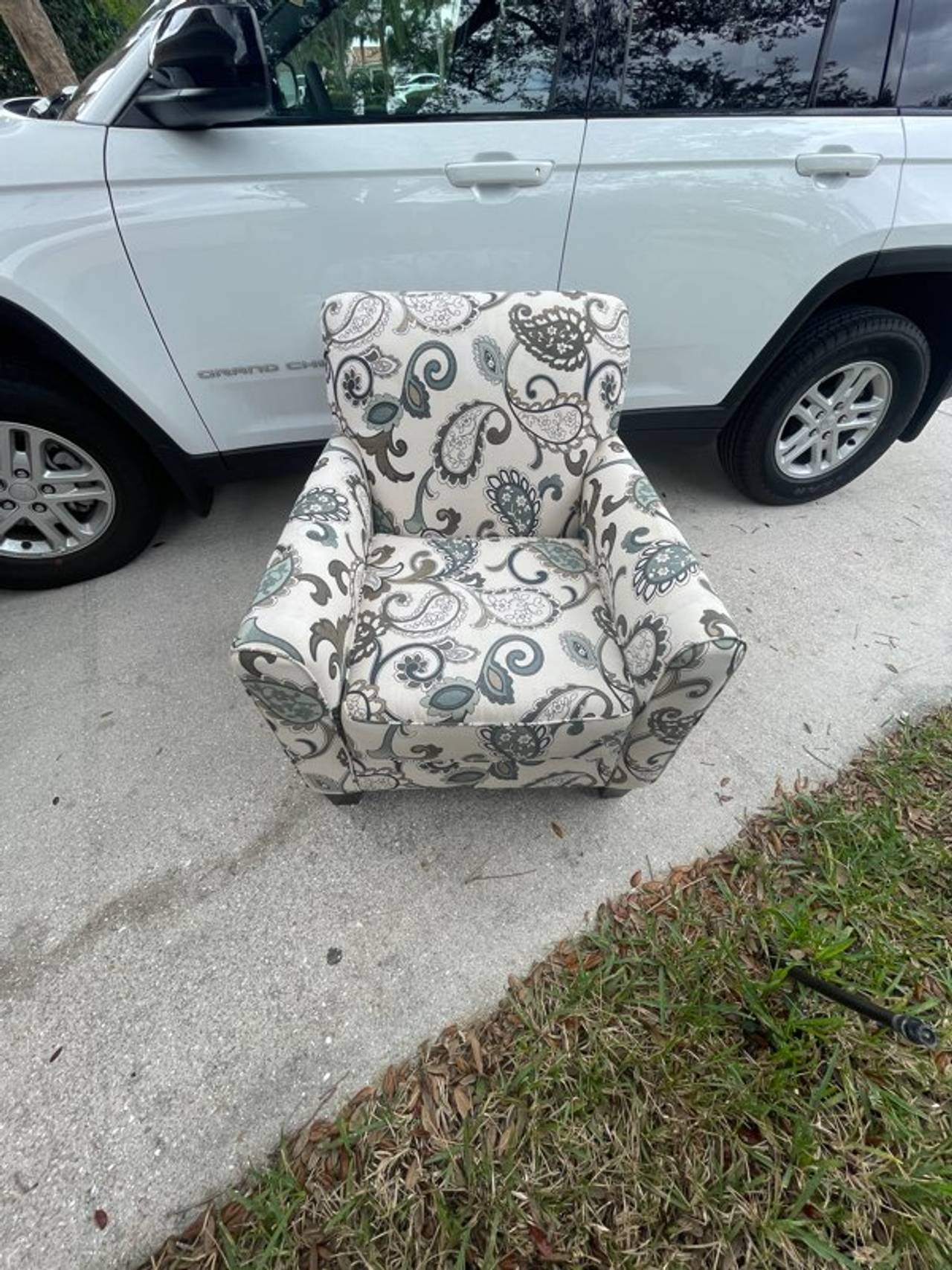 Paisley Patterned Accent Chair