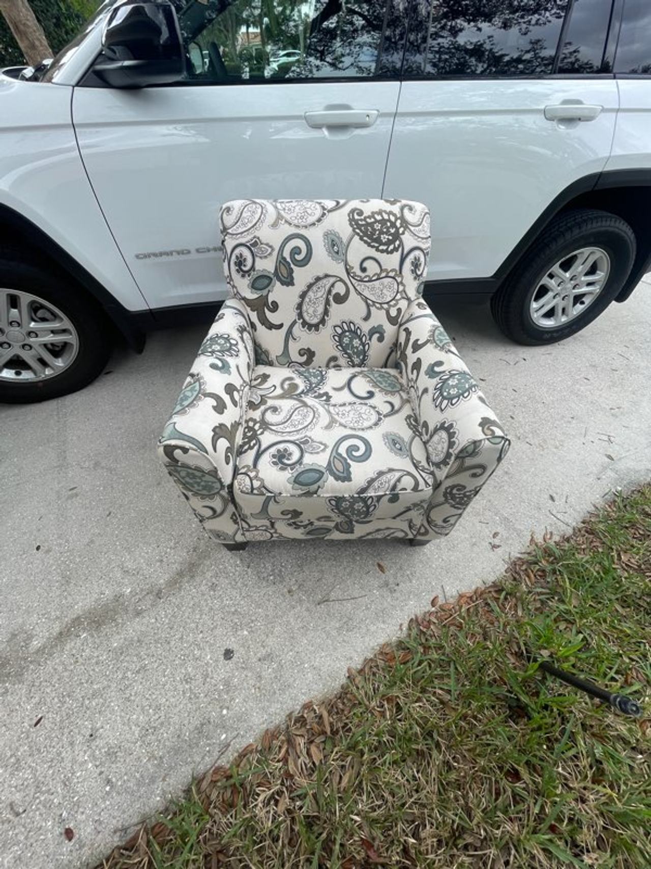 Paisley Patterned Accent Chair