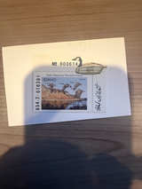 1992-1993 Idaho Migratory Waterfowl Stamp with Plate Block artist signed - Image 1