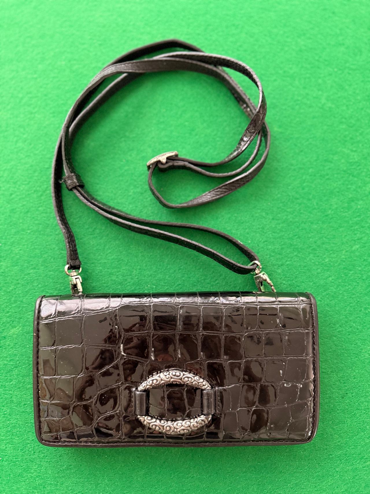 Brighton Croc Embossed Crossbody Bag