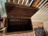 Vintage Chinoiserie Bamboo & Rattan Storage Trunk / Blanket Chest with Drawer - Image 2