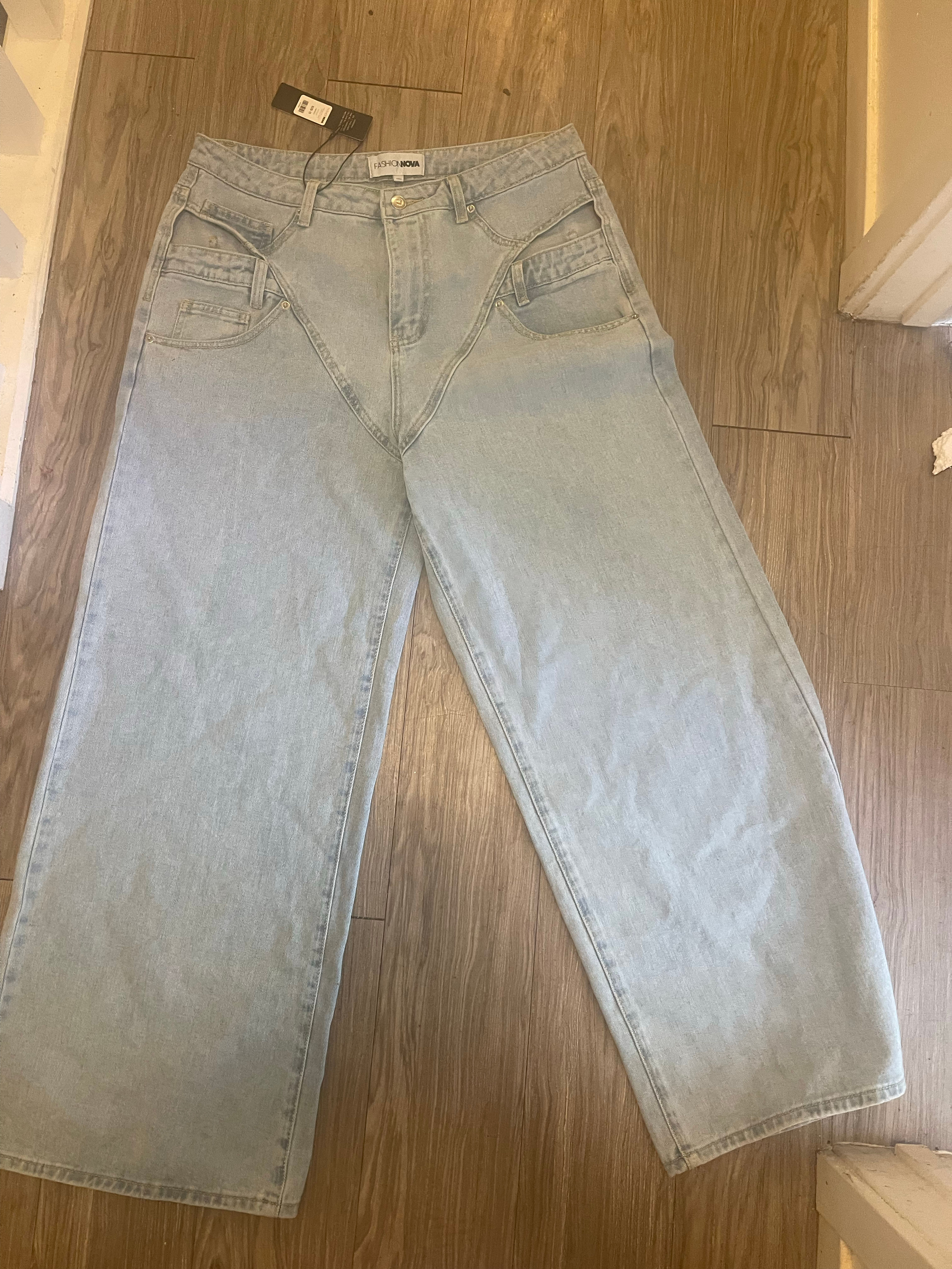 Fashion Nova In The Cutout Wide Leg Jeans