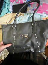 Guess Black Pebbled Leather Tote Bag - Image 1