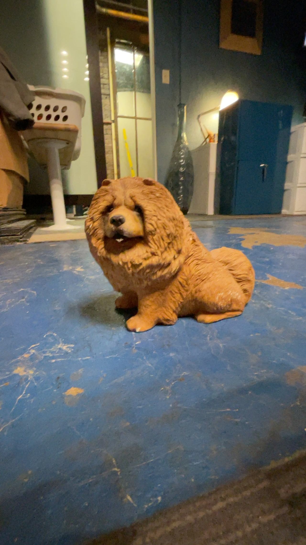 JXK Chow Chow Dog Marble Statue