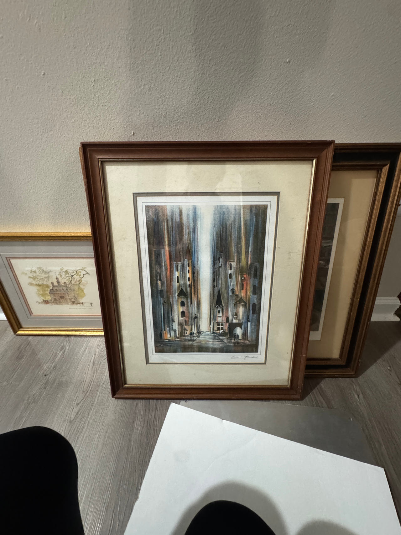 Framed Abstract Cityscape Art Print