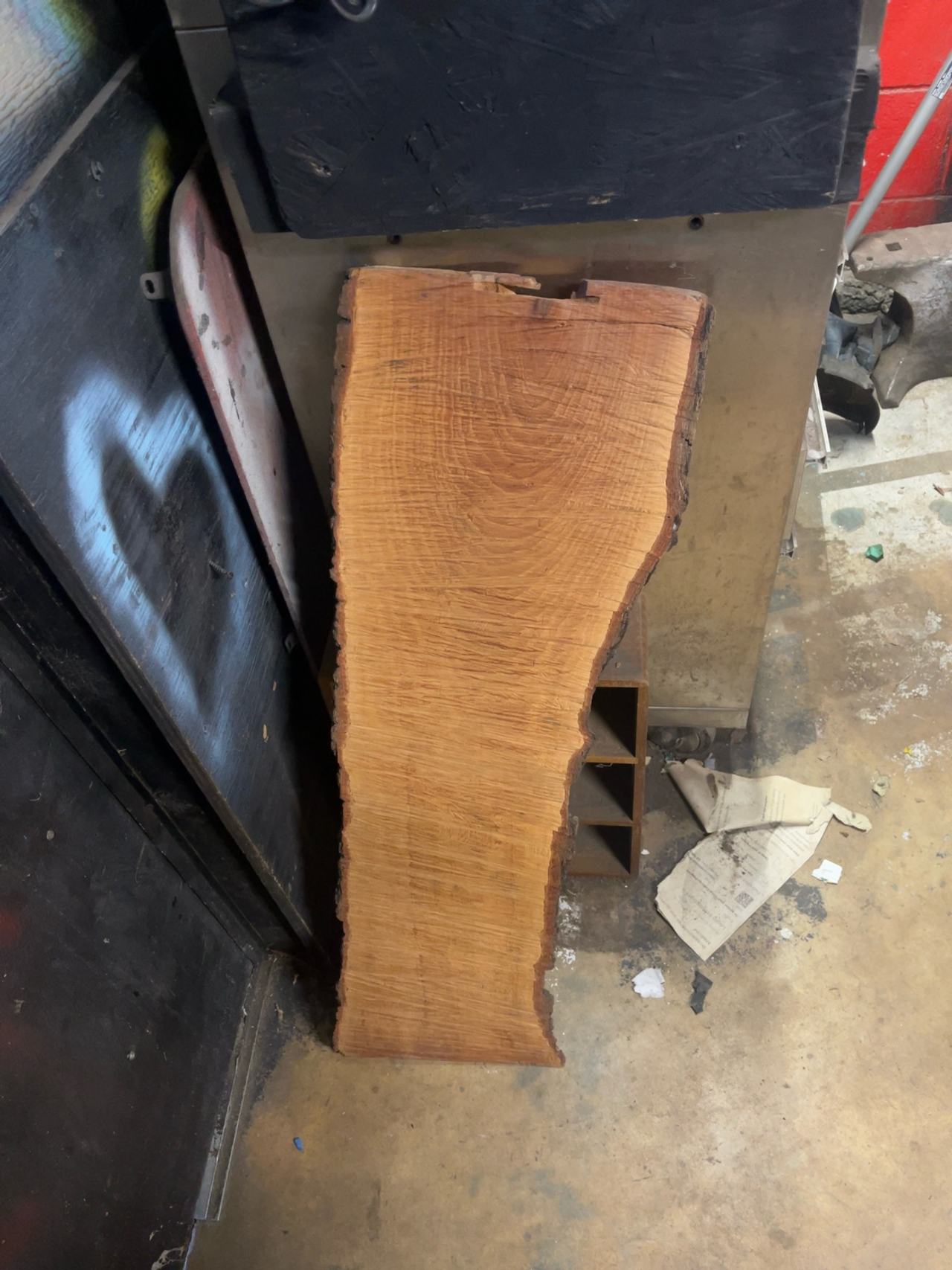 White Oak Live Edge Slab Natural Edge