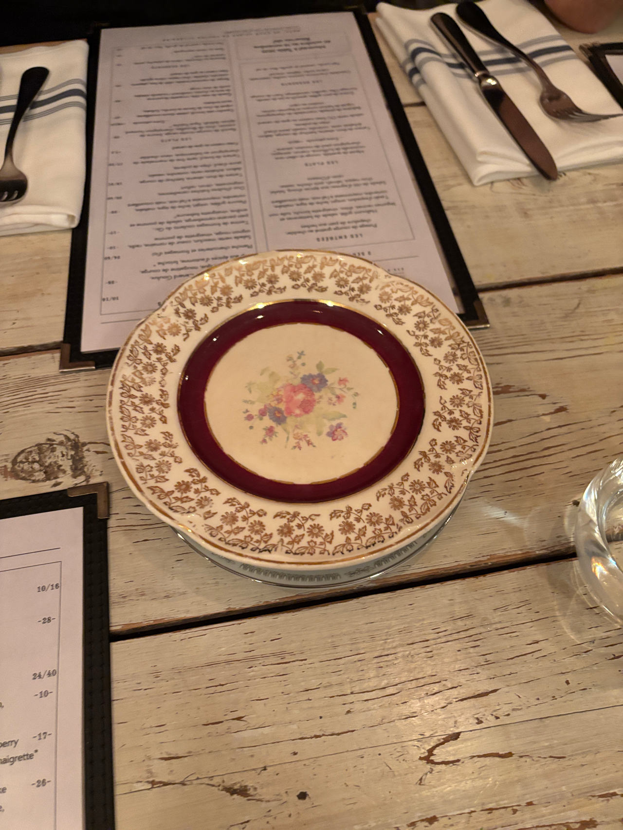 Vintage Floral Dinner Plate