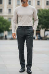 H&M Men's Slim Fit Pinstripe Dress Pants - Image 1