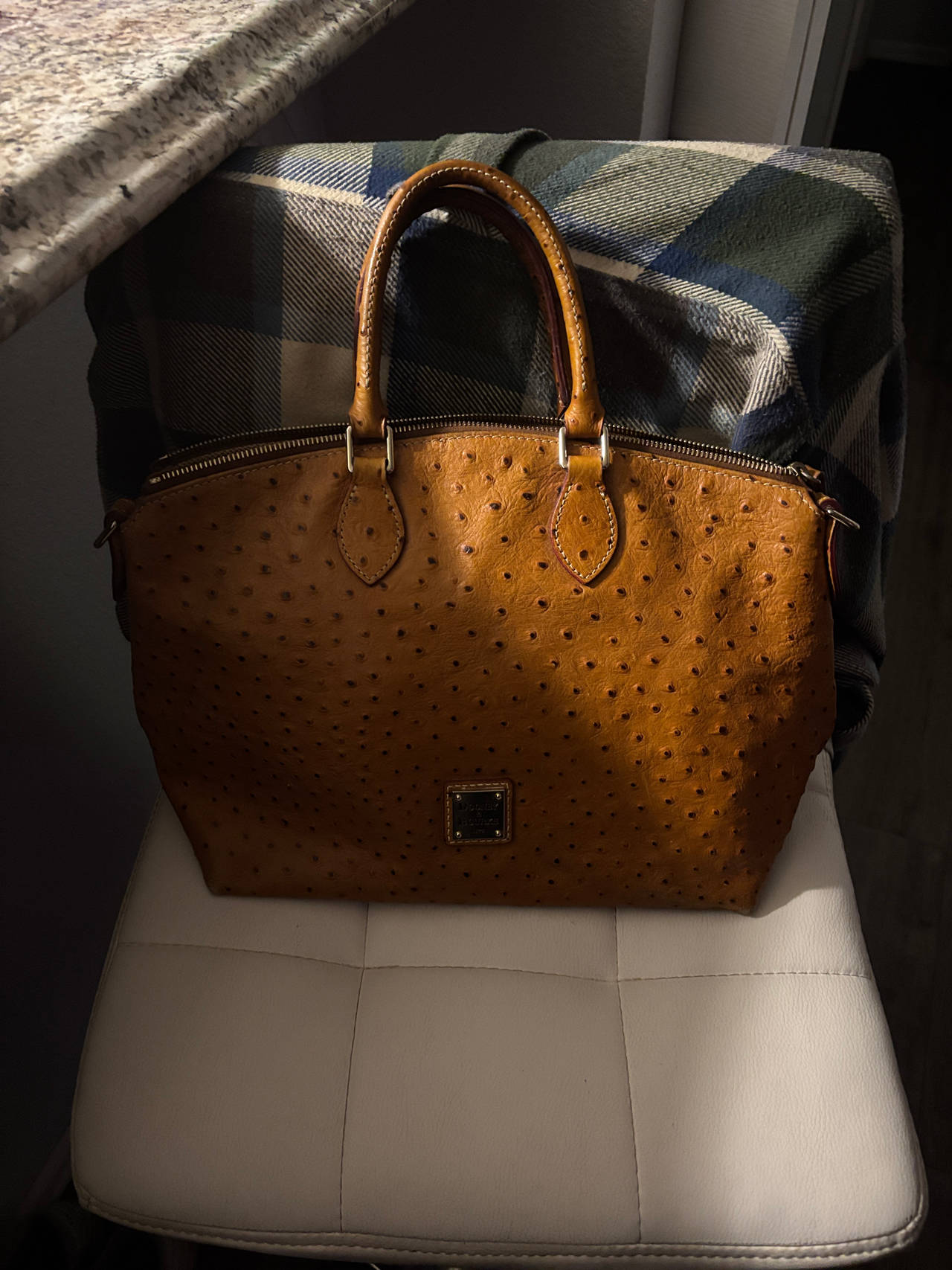 Dooney & Bourke Ostrich Embossed Satchel