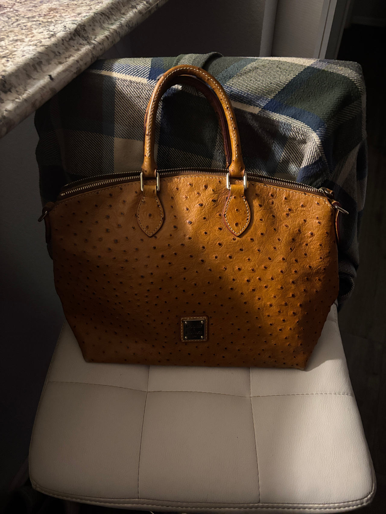 Dooney & Bourke Ostrich Embossed Satchel