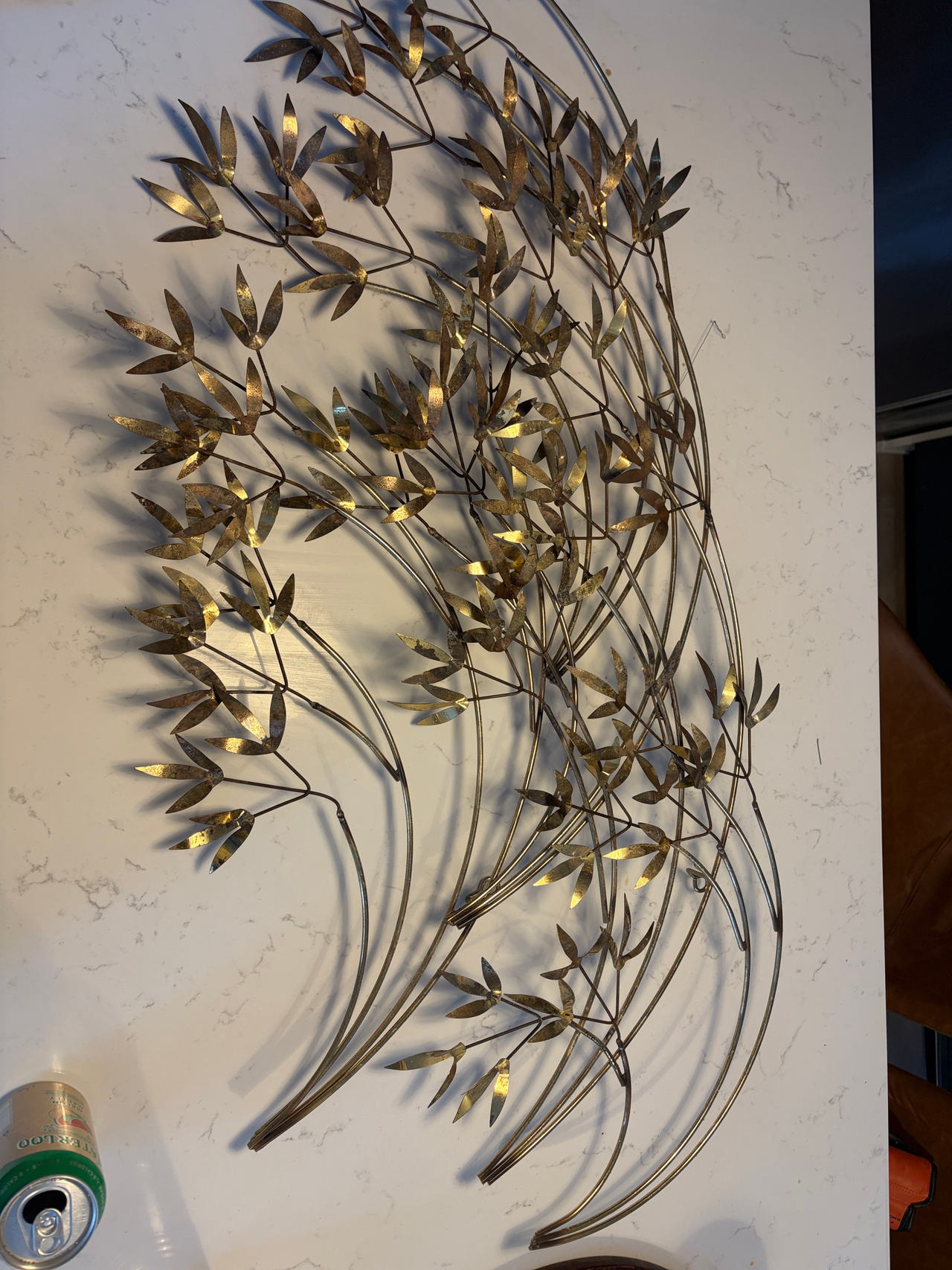 Curtis Jere Style Metal Bamboo Wall Art