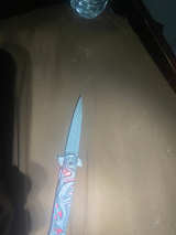 Damascus Steel Pocket Knife - Image 1
