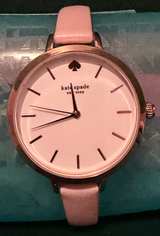 Kate Spade Metro Rose Gold-Tone Pink Leather Watch - Image 2