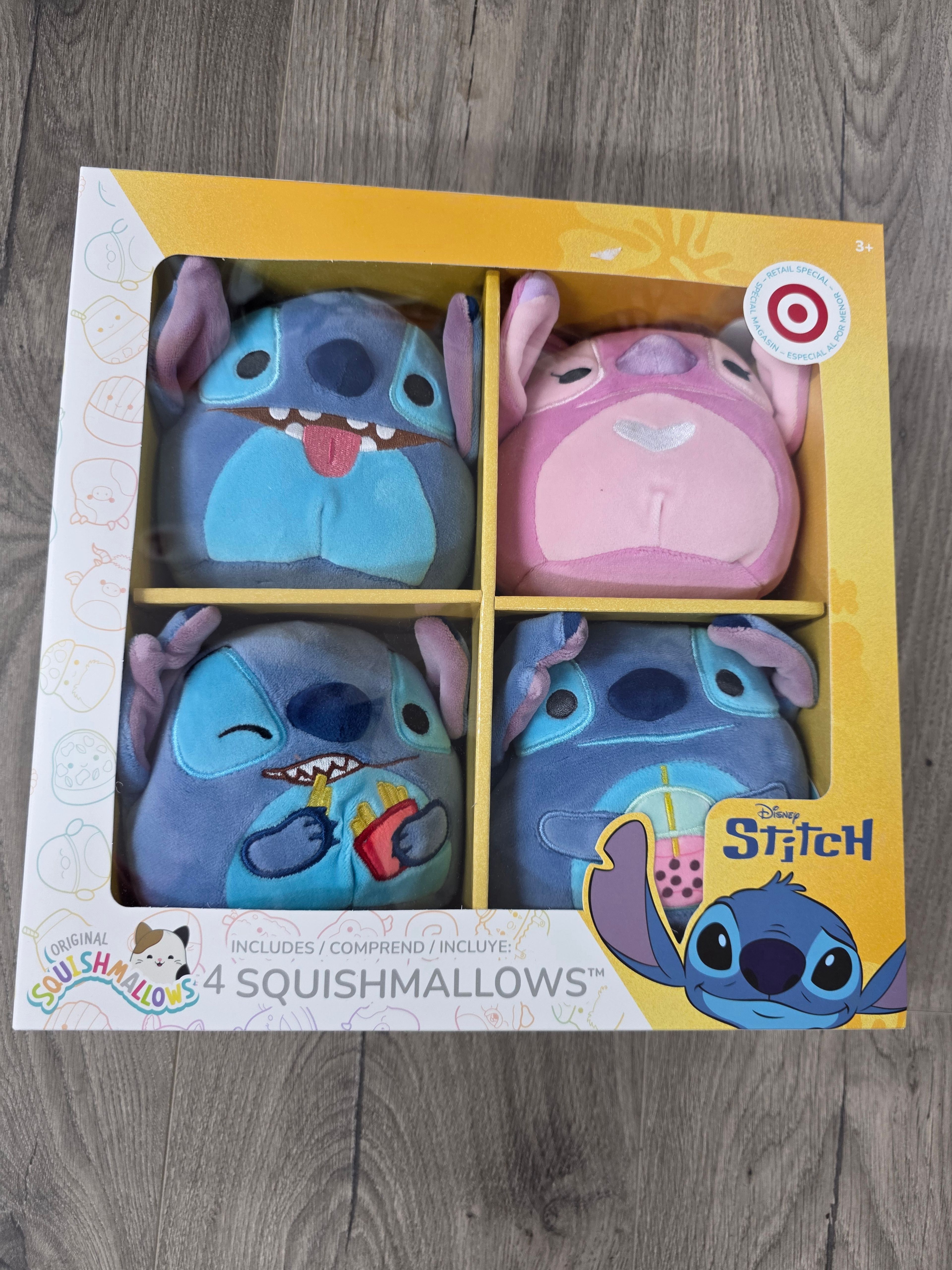 Squishmallows Disney Stitch 4-Pack Box Set