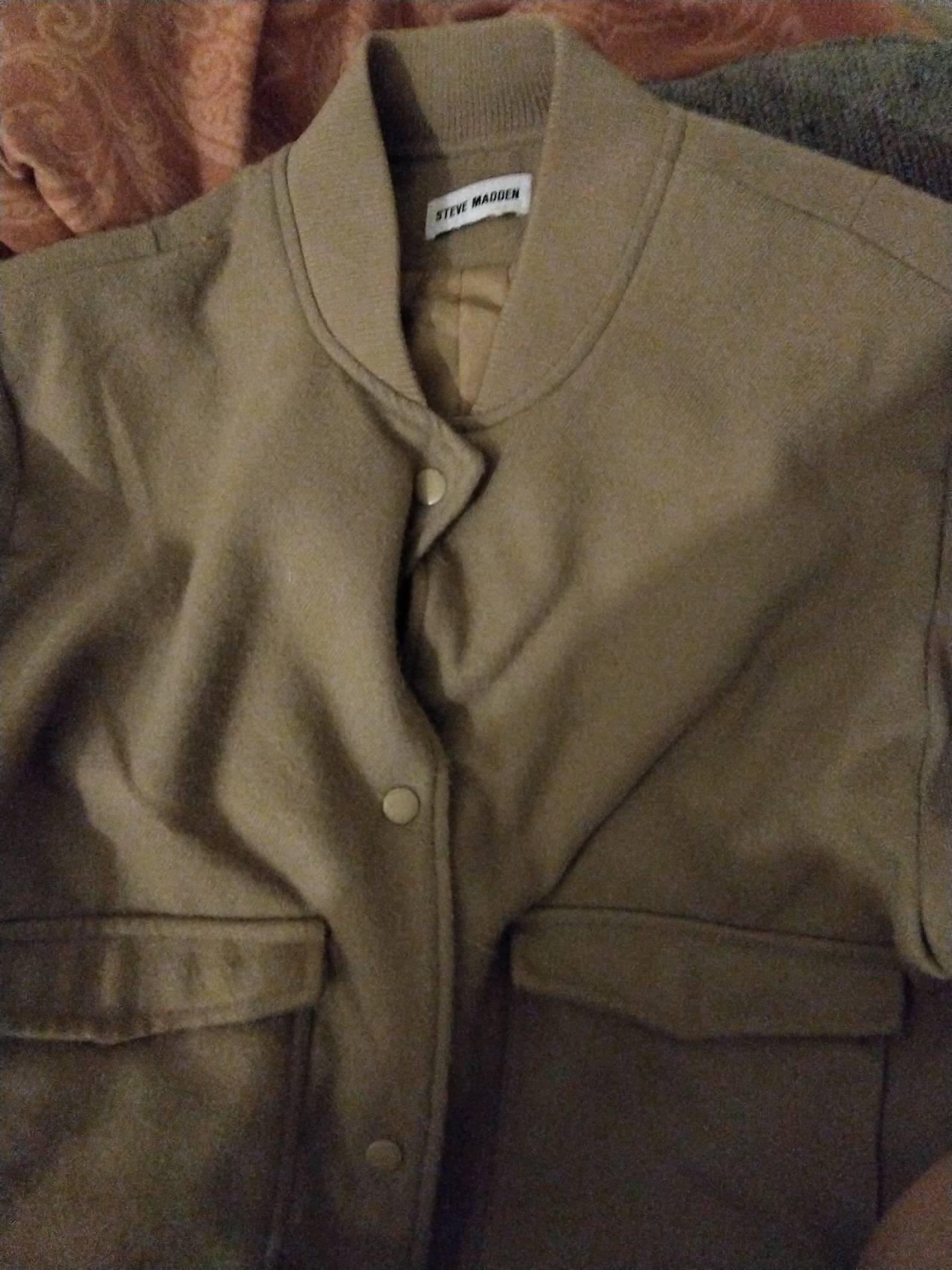 Steve Madden Wool Blend Bomber Jacket