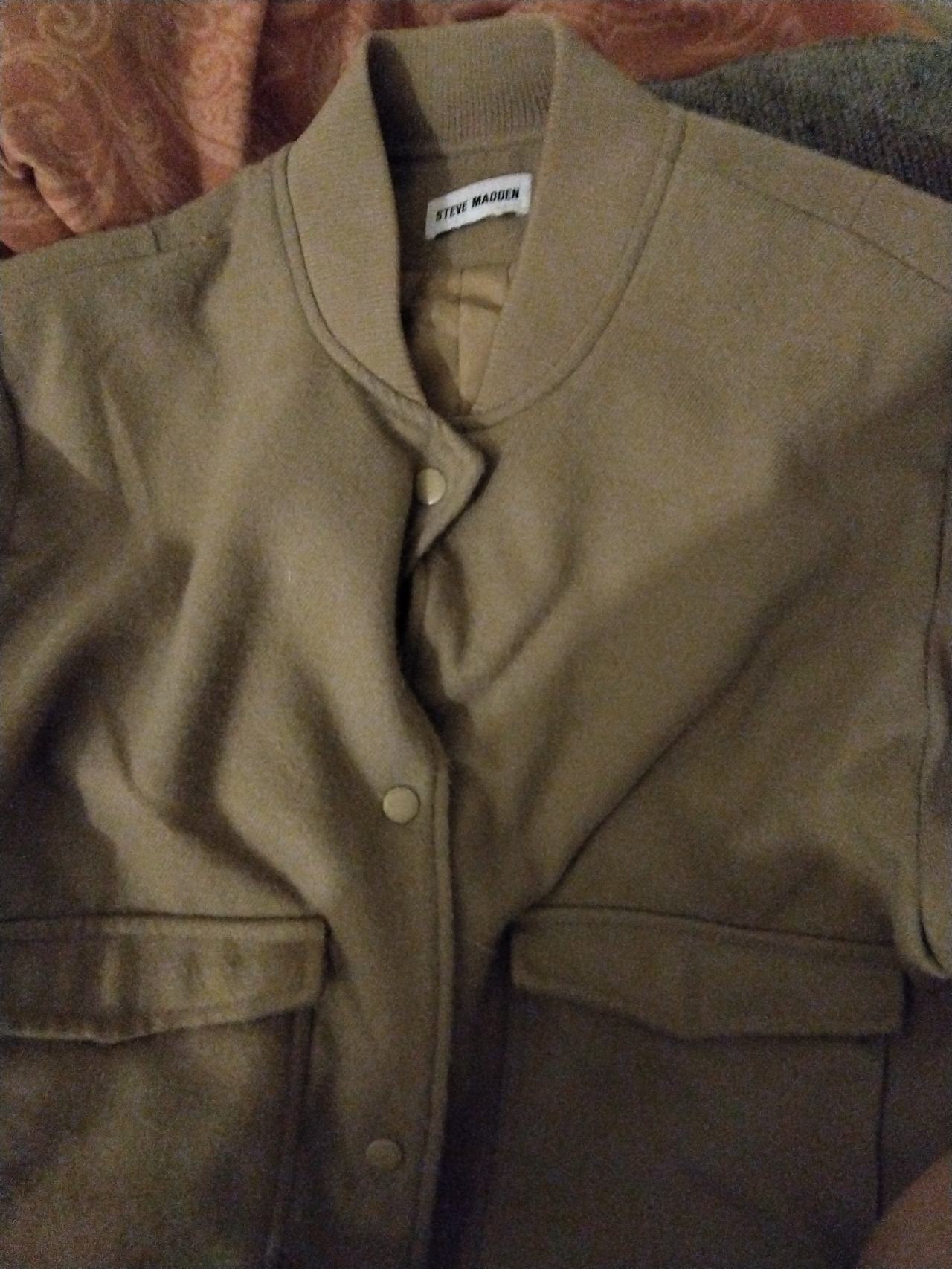 Steve Madden Wool Blend Bomber Jacket