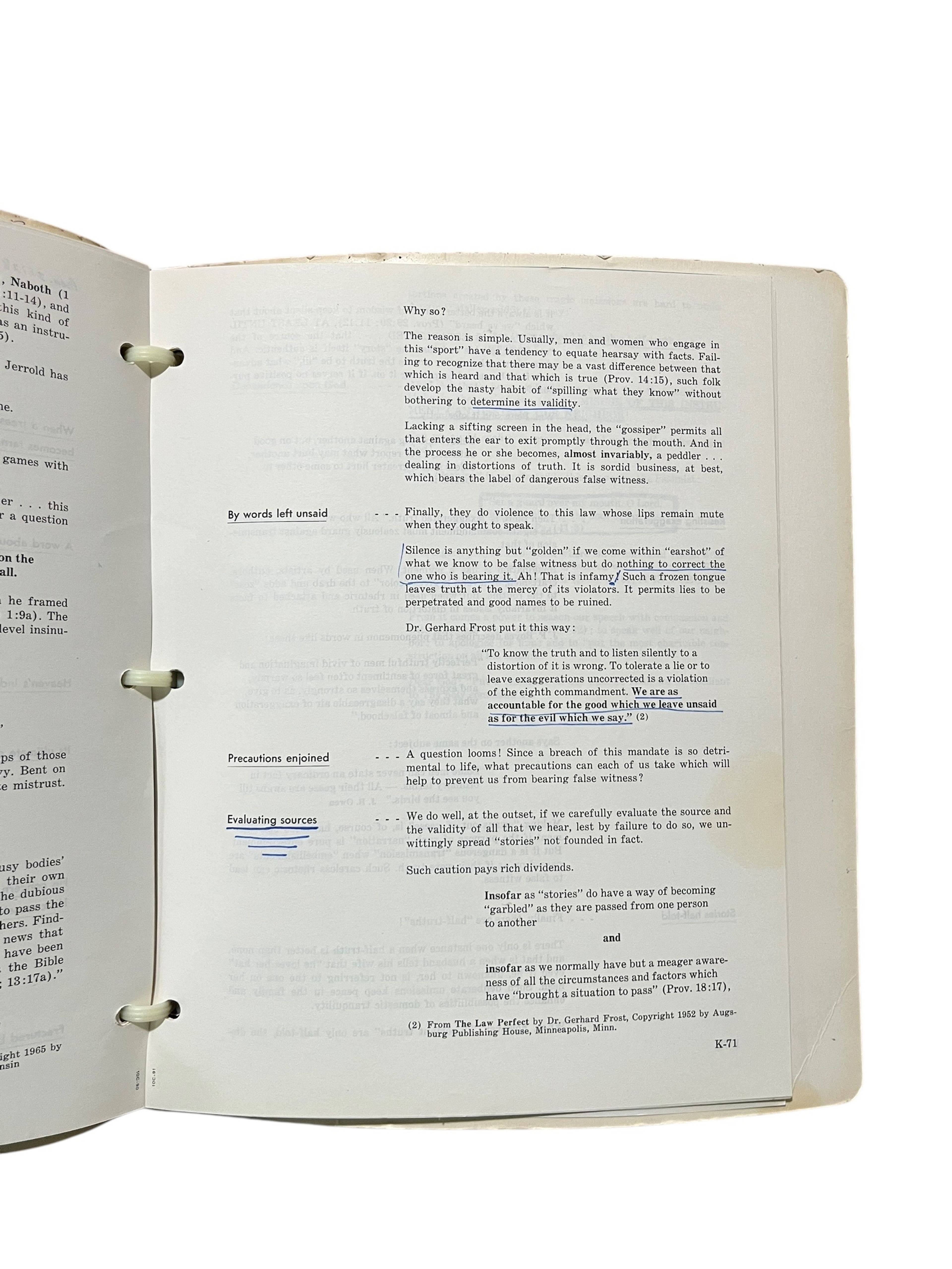 ACEF Christian Religious Study Binder Like Bethel Vintage 1965 - Image 2