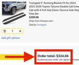 Toyota Tacoma Double Cab Running Boards Side Steps 5” 2024 2025 2026 - Image 3